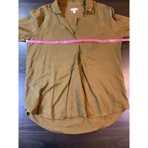Garnet Hill Popover Lagenlook Blouse Womens 8 Brown‎ Lyocell Flowy Office Church thumbnail 7