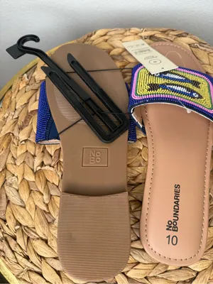 NWT No Boundaries Sandal Sardine Can Beaded Slide Sandals Multi Color Size 10 thumbnail 6