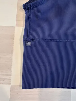lululemon power pivot ribbed tank luxtreme night sea navy blue 6 thumbnail 6