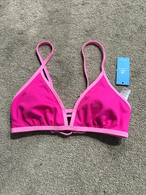 Cupshe Alegria Pink Cut Out Swim Bikini Top Size S thumbnail 3