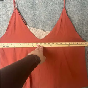 Free People Intimately Women's Medium Rust lace trim‎ v-neck Camisole Top thumbnail 5