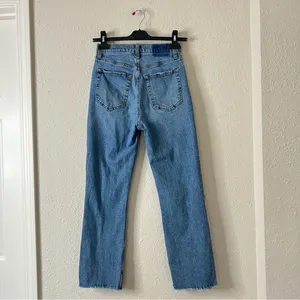 Abercrombie & Fitch The Ankle Straight Ultra High Rise Distressed Jeans Size 26 thumbnail 5