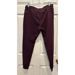 Zyia Active Unwind Jogger Pants Plum Purple Medium‎ Drawstring Pockets Cuffed thumbnail 5