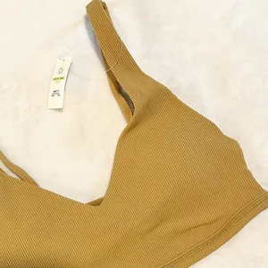 NWT Offline by Aerie Goals Light Tan Ribbed Padded Sports Bra - Size: Medium thumbnail 4