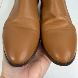 J.Crew Sz 9.5‎ Reagan Leather Ankle Boots Brown Leather Booties Women's G7871 thumbnail 9