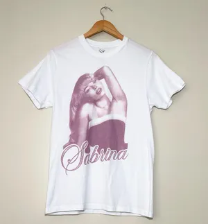 Sabrina Carpenter Graphic Tee White Size M thumbnail 1