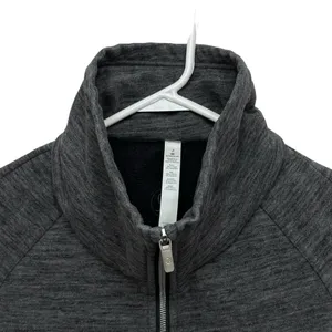 Lululemon Jacket Women Size 2 Gray‎ Heather Radiant Full Zip Mock Neck EUC thumbnail 5