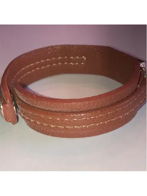 Brown Leather Wrap Bracelet with Clemson Plate thumbnail 5