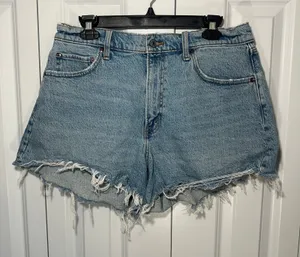 Abercrombie & Fitch Cutoff Shorts Women 31 Blue Curve Love 90s Relaxed High Rise thumbnail 1