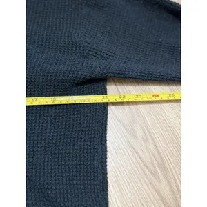 Aerie Women's Black Waffle Knit Button Mock Neck Sweater Size S‎ thumbnail 5