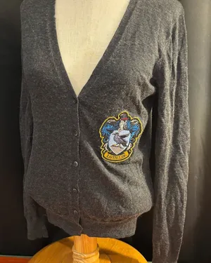 Uniqlo Dark‎ Gray Blazer with Embroidered Crest thumbnail 1