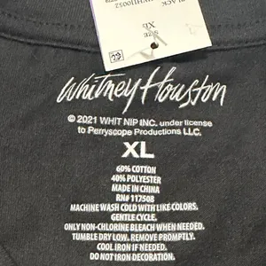 Vintage Whitney Houston Short Sleeve T-Shirt Black I Will Always Love You thumbnail 3