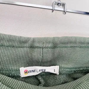 Vintage Terry Cotton Pull On Drawstring Sweatpant Joggers Green thumbnail 5