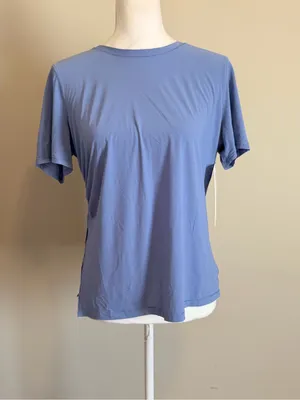 NWT Lululemon Side-Ruched Running Short-Sleeve Shirt size 10 prep blue thumbnail 7