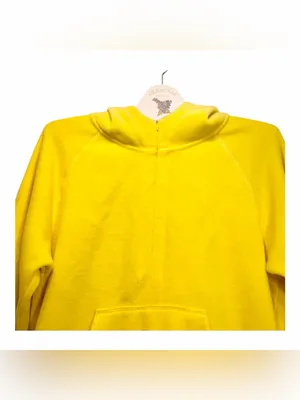 Vintage Liz Claiborne Women's 1/4 Zip Yellow Fleece Hoodie Sweatshirt Size XL thumbnail 6