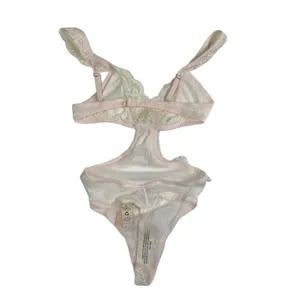 FREE PEOPLE x HAH Mesh Bodysuit Sz M Sheer Cut Out Feminine Party Coquette NWT thumbnail 7