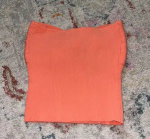 Happily Grey Ribbed Tube Top Orange thumbnail 2