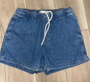 ZARA High-Waisted Shorts Jean Denim thumbnail 1