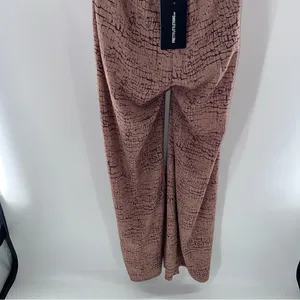 PrettyLittleThing Stone Print Patterned Wide Leg Halter Neck Jumpsuit-Size 8 thumbnail 7