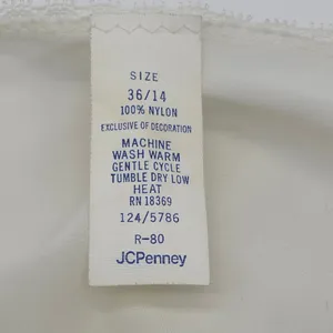 Vintage JCPenney Full Slip Dress‎ Women 36 14 Lace Trim Mini Coquette Balletcore thumbnail 8