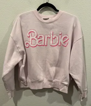 BARBIE Pale Pink Nostalgia Crewneck Sweatshirt thumbnail 1