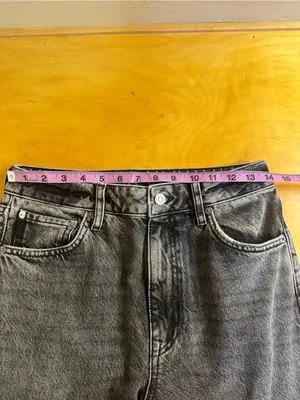 Superdry Mid Rise Wide Leg Jeans Black Wash 28/30 New thumbnail 13