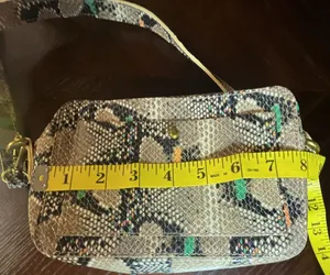 Madewell The Transport Camera Bag in Multicolor Snake-Embossed Leather thumbnail 9