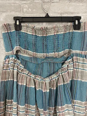 Free People Barbara Plaid Babydoll Strapless Romper thumbnail 6
