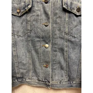 BEI BEI Women's XL Denim Truck Jacket Faux Fur Lining‎ Detach Collar NWOT thumbnail 4