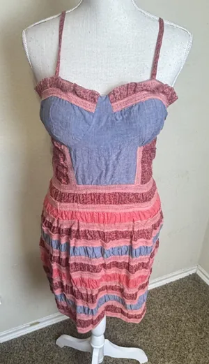 NWT American Rag Cie Corset Dress‎ Indie Sleeze Fairy Grunge Boho Festival M thumbnail 1