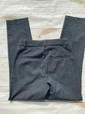 H&M grey plaid slim ankle slacks equestrian preppy academia fall winter office 4 thumbnail 3