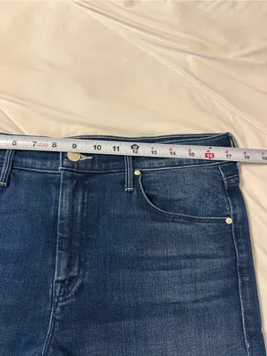 MOTHER The Down Low Weekender Heel in the color High Tide -Flare Jeans - Size 34 thumbnail 16