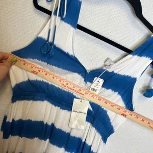 Tommy Bahama Set Sail Stripe Maxi Sundress Turkish Sea Blue White M NEW SW620844 thumbnail 5