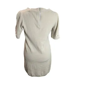 M Patmos Silk Cashmere Ruched Knit Sweater Dress Oatmeal XS thumbnail 4
