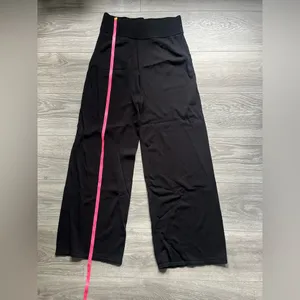 & Other Stories Black Pull On Wide Leg Pants Elastic Waist Size M Classic Casual thumbnail 5