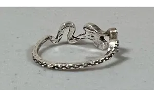 Silver Snakes Snake Wrap Band Ring Jewelry Size 8 🐍 thumbnail 2