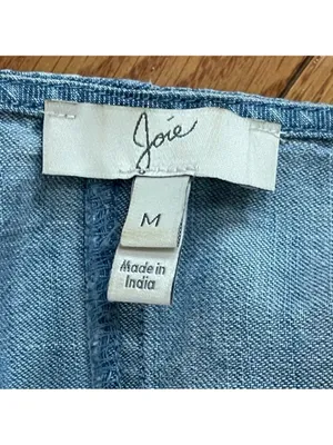 Joie Womens Lace Up Chambray Dress, Denim Jean Blue Cotton blend Sz M thumbnail 8
