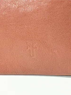 FRYE Wristlet Wallet Smooth Leather in Cognac Brown DB0625 Full Zip thumbnail 3
