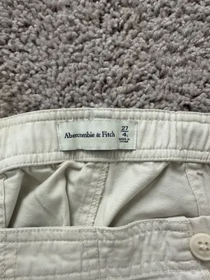 Relaxed Cargo Abercrombie Curve Love Pants Cream thumbnail 3