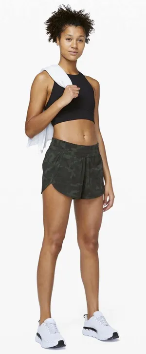Lululemon Tracker Shorts in Green‎ Camo Size 4 thumbnail 1