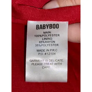 NWT Babyboo Nerissa Red Ruffle Bell Long Sleeve Romper Playsuit Womens Size M thumbnail 12