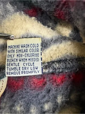 Vintage American Eagle Fleece Hoodie M Southwestern Fair Isle Y2K Full Zip thumbnail 10