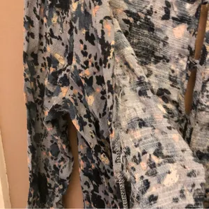 Free People All the Right Ruffles Wrap Romper‎ Blueberry Blue Medium thumbnail 7