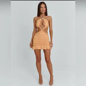 OUTCAST LIVAI MINI DRESS PEACH, Size Medium, BRAND NEW, $109 thumbnail 7