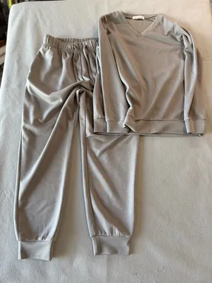 Women's Two Piece Grey Jogger Set Size Medium #260866 Gray thumbnail 2