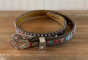 Bedazzled Belt Brown Size XS thumbnail 1
