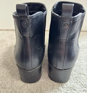 Black leather booties Size 9.5 thumbnail 3