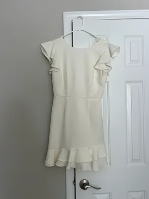 TCEC White Ruffle Mini Dress thumbnail 3