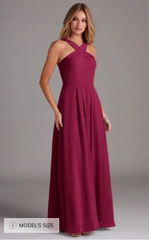Burgundy Bridesmaid Azazie Dress thumbnail 1