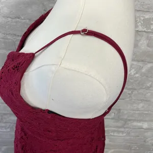 Lulus One Wish Burgundy Lace Midi Dress thumbnail 6